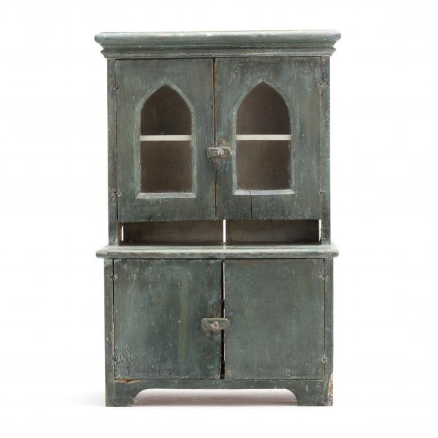 antique-child-s-painted-stepback-cupboard