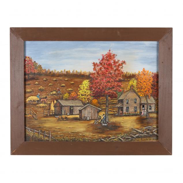 minnie-reinhardt-nc-1898-1986-farmhouse-landscape