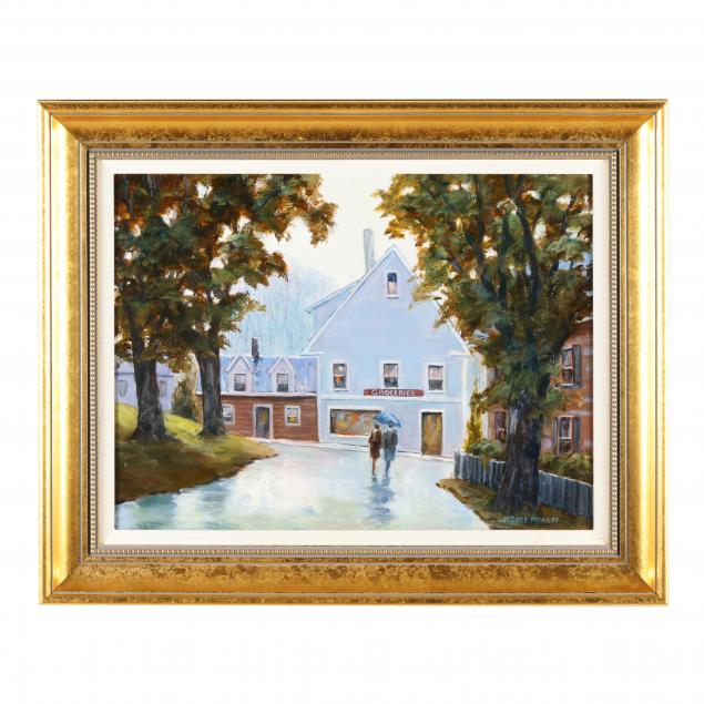 wesley-j-merritt-american-20th-21st-century-street-on-a-rainy-day