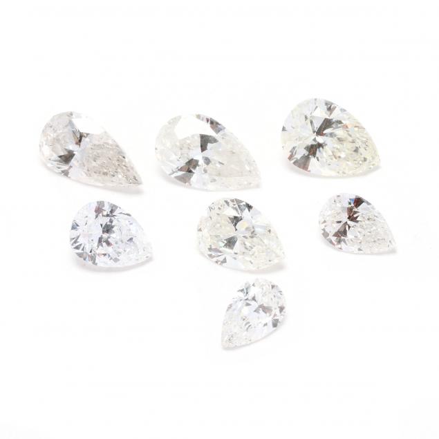 group-of-loose-pear-cut-diamonds