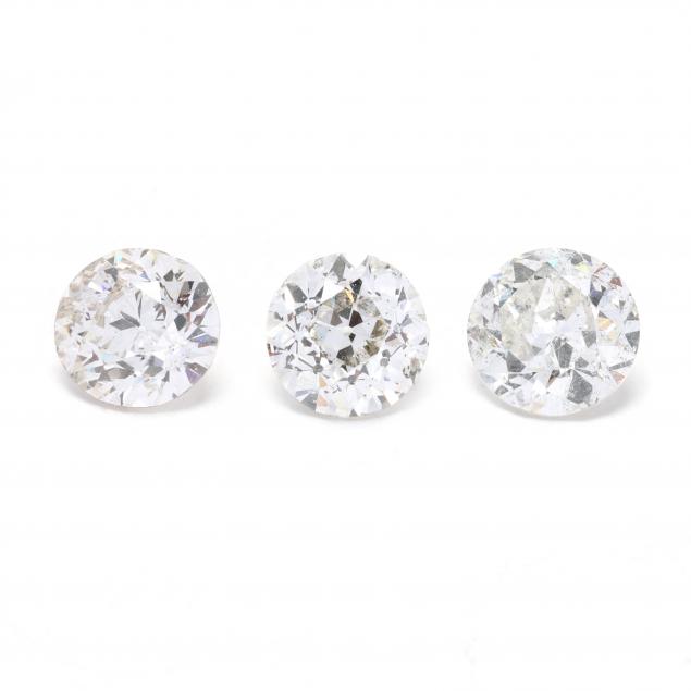 three-loose-old-european-cut-diamonds