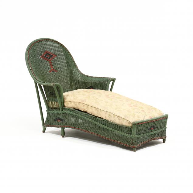 kaltex-vintage-painted-wicker-chaise-lounge