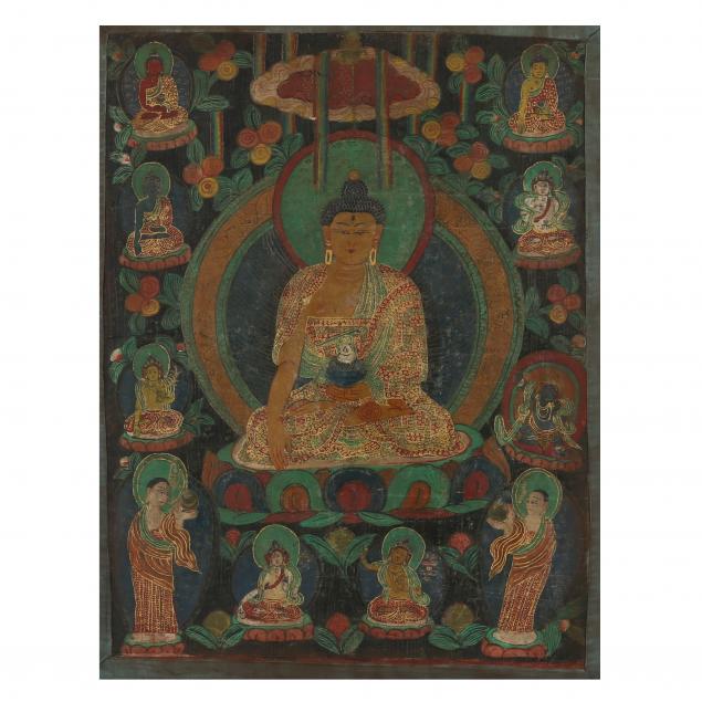 a-tibetan-thangka-of-shakyamuni-buddha