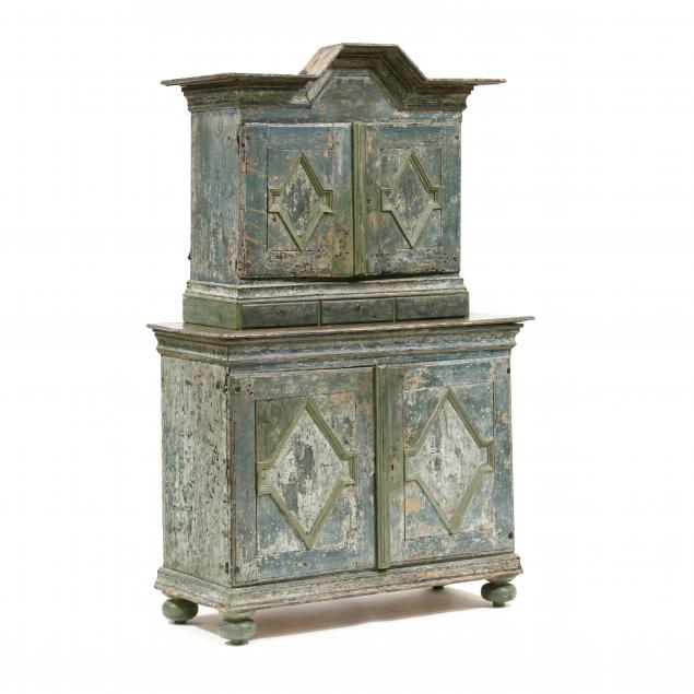 antique-continental-painted-pine-step-back-cupboard