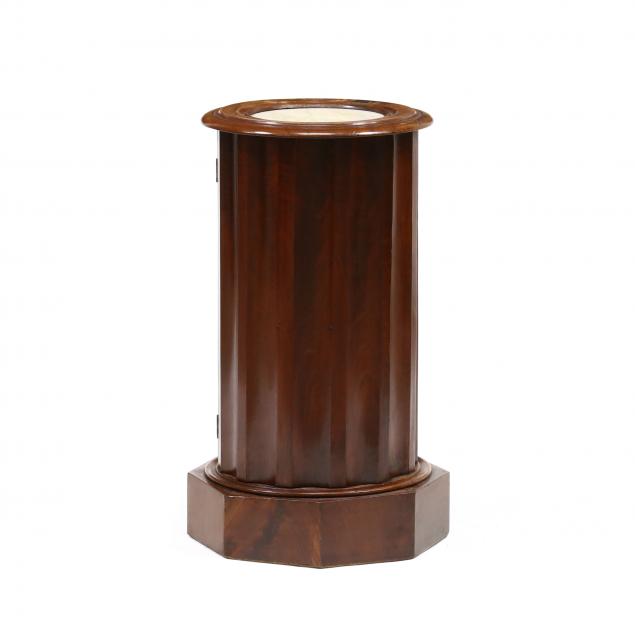 antique-english-mahogany-marble-top-columnar-side-cabinet