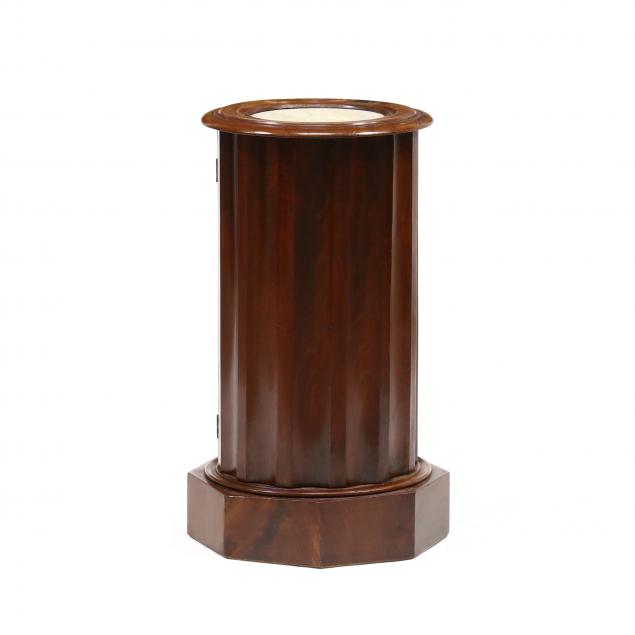 antique-english-mahogany-marble-top-columnar-side-cabinet