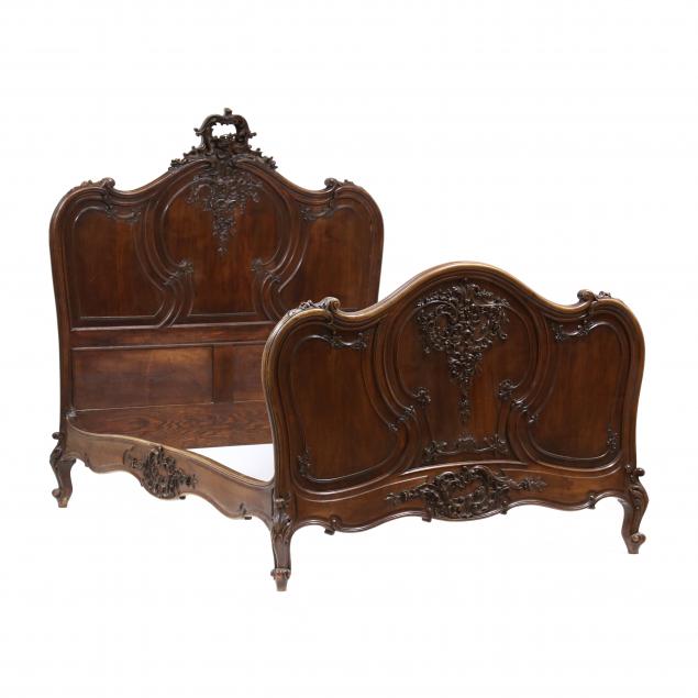 french-rococo-style-carved-walnut-full-size-bed