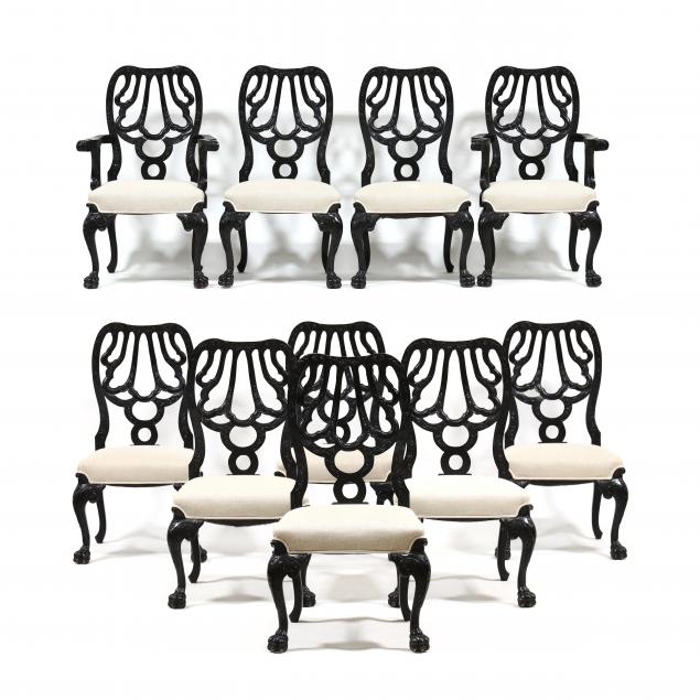 ten-irish-chippendale-style-carved-and-painted-dining-chairs