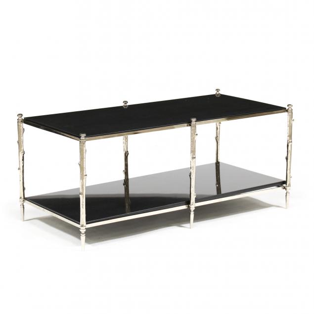 maison-bagues-style-steel-and-granite-coffee-table