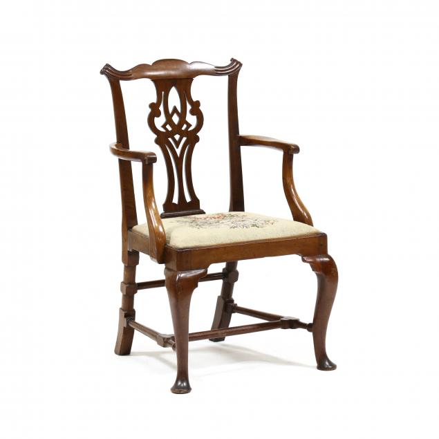 18th-century-transitional-mahogany-armchair