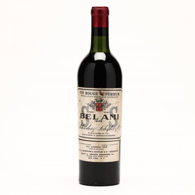 Bel Ami Vintage 1943 Lot 9088 Fine WineNov 30 2023 10 00am