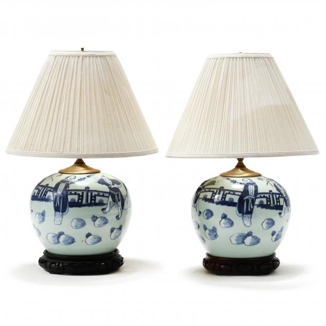 a-pair-of-chinese-blue-and-white-on-celadon-ginger-jar-table-lamps