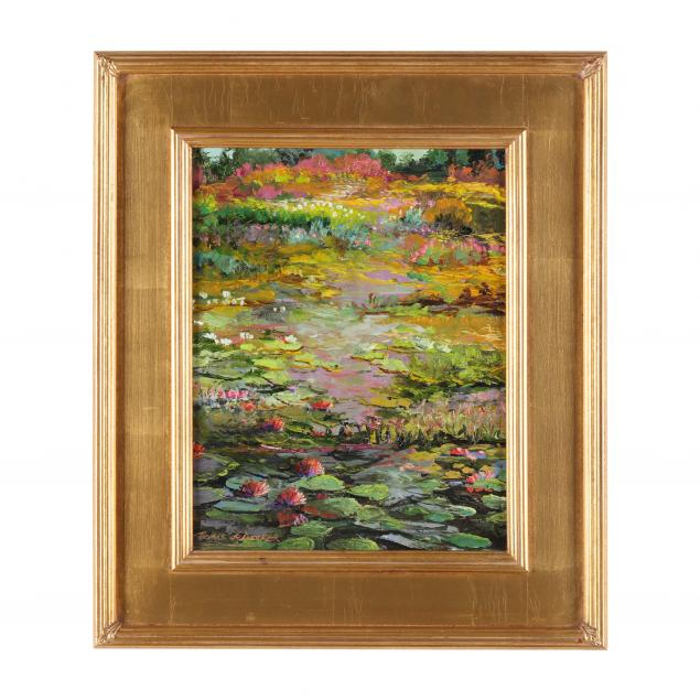 thomas-dedecker-american-b-1951-i-pond-waterlilies-flowers-i