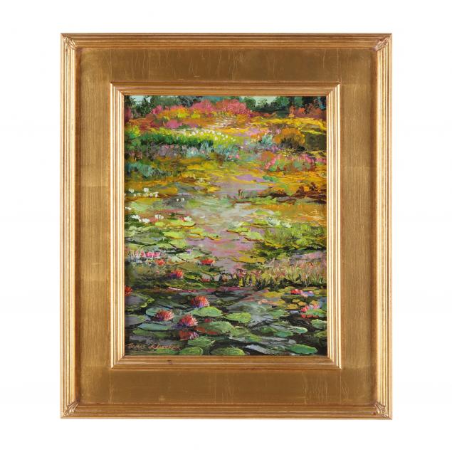 thomas-dedecker-american-b-1951-i-pond-waterlilies-flowers-i