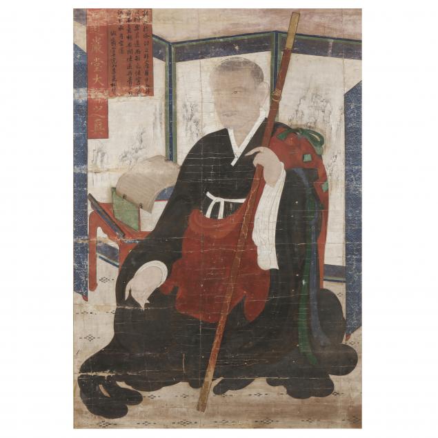 an-important-korean-portrait-of-a-monk