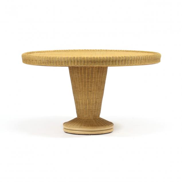 contemporary-wicker-pedestal-breakfast-table