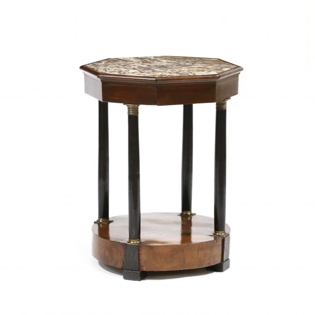 antique-continental-octagonal-marble-top-occasional-table
