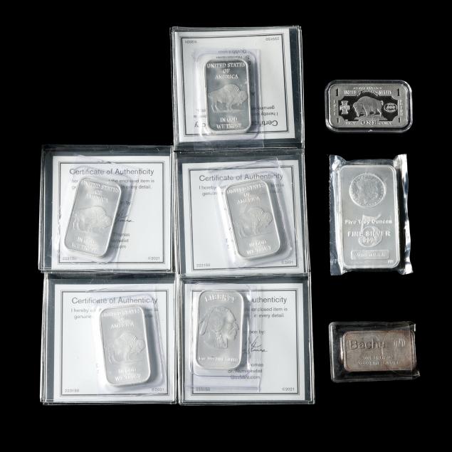 eight-999-fine-silver-bars-totaling-twelve-troy-ounces