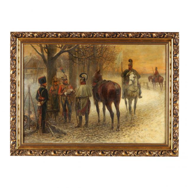 jan-van-che-mi-ski-polish-1851-1925-bavarian-military-officers-with-flag-of-surrender