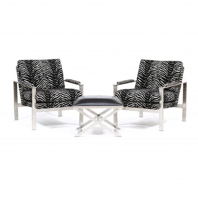 pair-of-ethan-allen-stainless-steel-lounge-chairs-and-ottoman