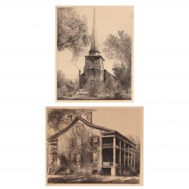 louis-orr-american-1879-1961-two-edenton-north-carolina-etchings