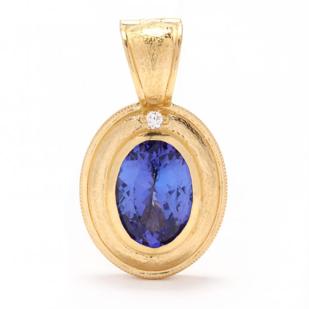 high-karat-gold-tanzanite-and-diamond-pendant-jewelsmith