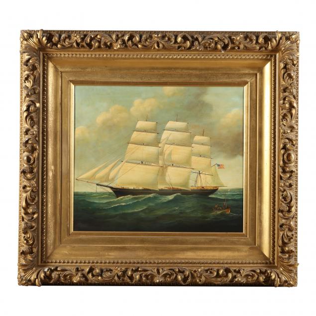 brian-coole-english-american-b-1939-i-portrait-of-an-american-clipper-ship-at-sea-i