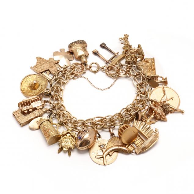 Gold Charm Bracelet with Charms (Lot 1324 - Luxury Accessories & Estate ...