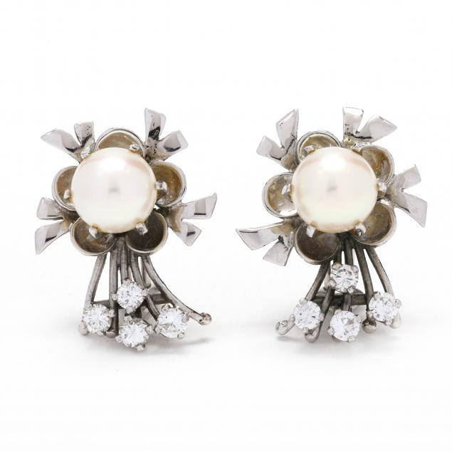 white-gold-pearl-and-diamond-earrings