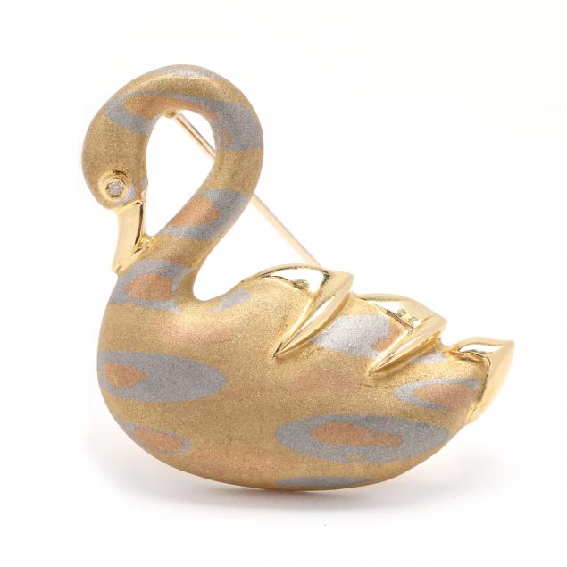 platinum-and-gold-swan-brooch-italy