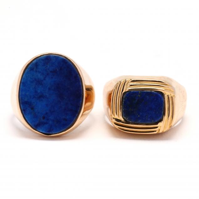 two-gold-and-lapis-lazuli-rings