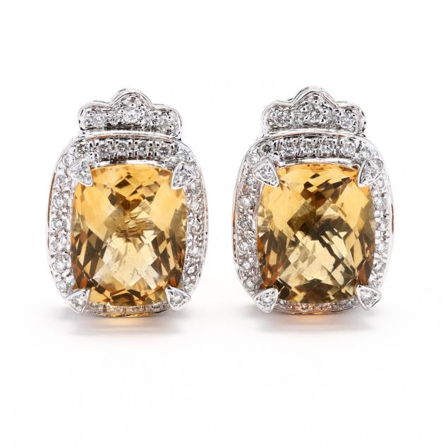 white-gold-citrine-and-diamond-earrings