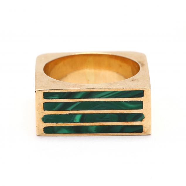 gold-and-inlaid-malachite-ring