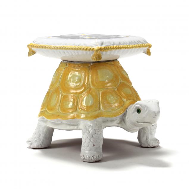 a-vintage-majolica-tortoise-garden-stool