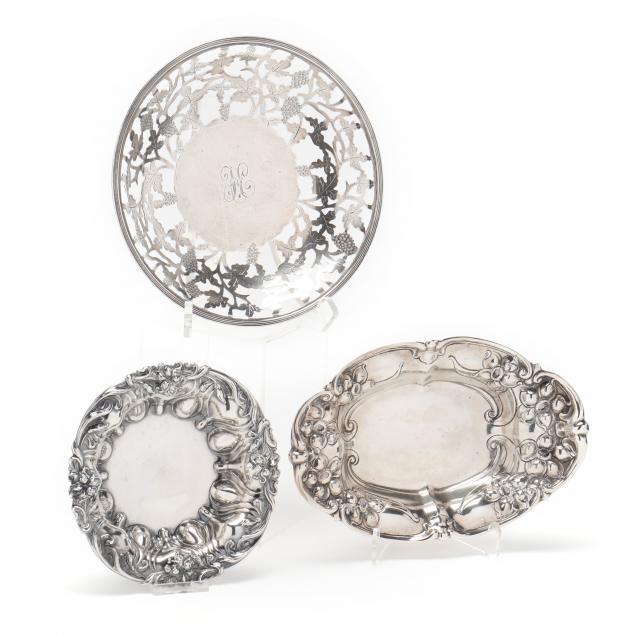 three-american-sterling-silver-bowls