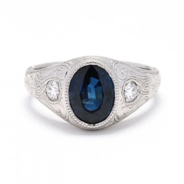 platinum-sapphire-and-diamond-ring