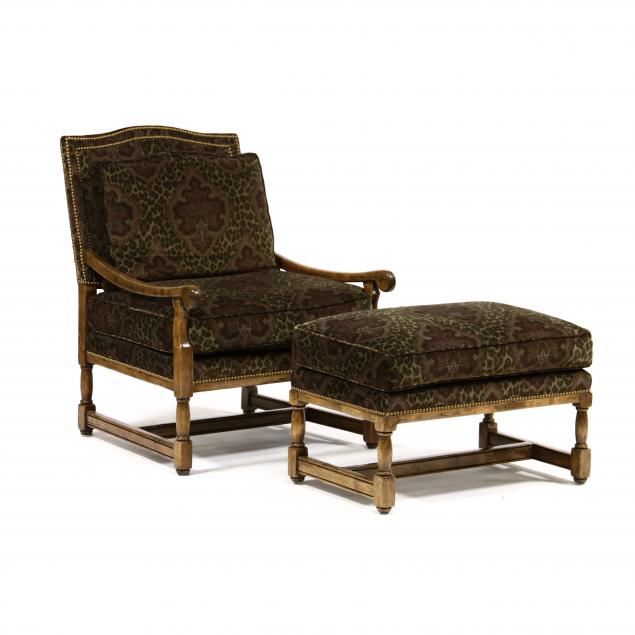 designer-upholstered-oversized-armchair-and-ottoman