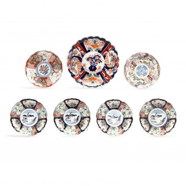 a-group-of-japanese-imari-porcelain-plates