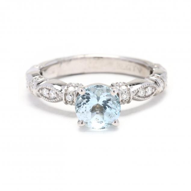 white-gold-aquamarine-and-diamond-ring