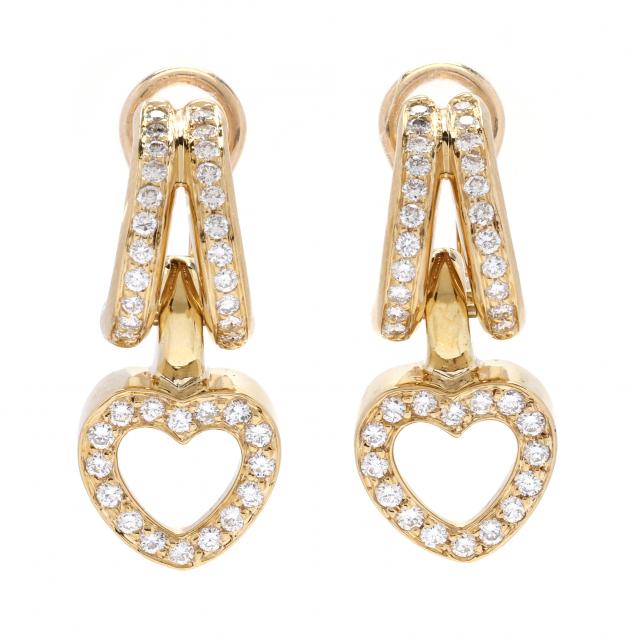 diamond-and-gold-heart-shaped-earrings