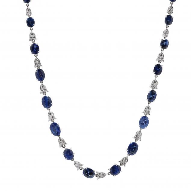 white-gold-sapphire-and-diamond-necklace