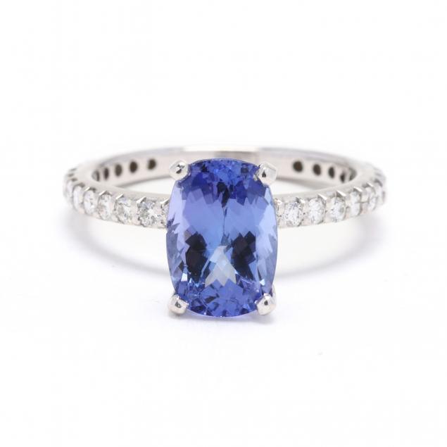 white-gold-tanzanite-and-diamond-ring