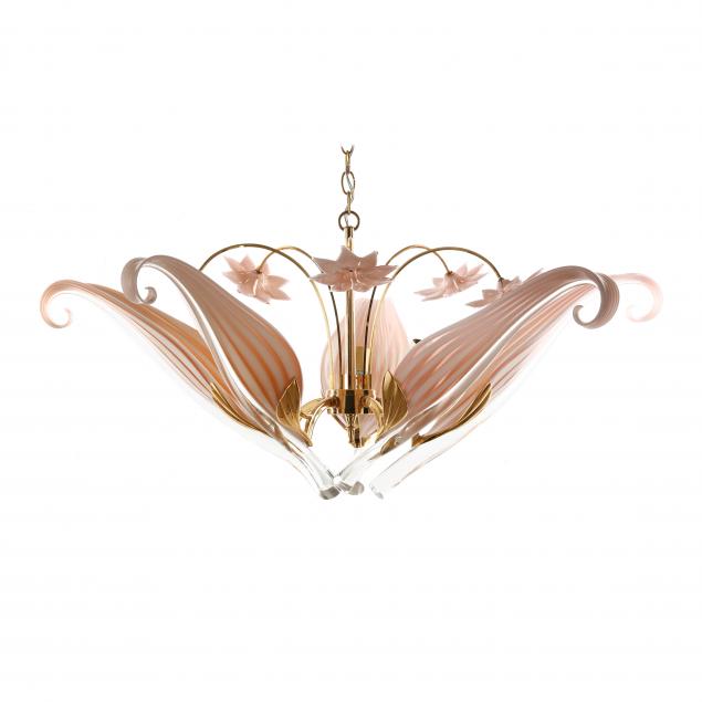 franco-luce-italian-1924-1991-vintage-glass-foliage-chandelier