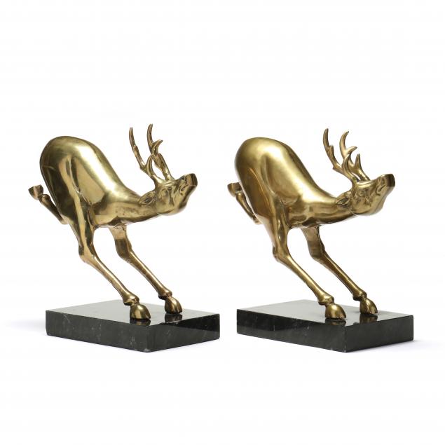 pair-of-vintage-brass-and-marble-sprinting-stag-sculptures