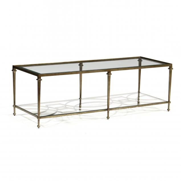 thomasville-gold-leaf-and-glass-coffee-table