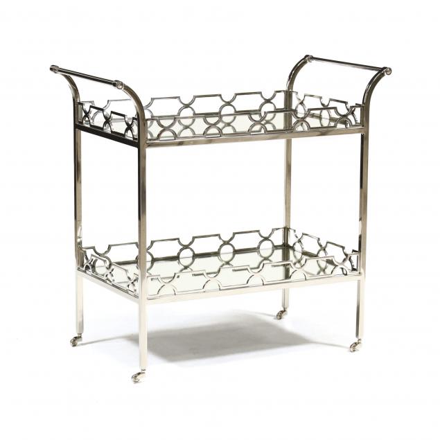 bernhardt-chrome-and-mirrored-bar-cart