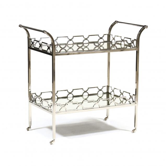 bernhardt-chrome-and-mirrored-bar-cart