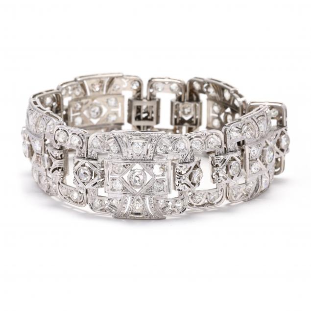 art-deco-platinum-and-diamond-bracelet