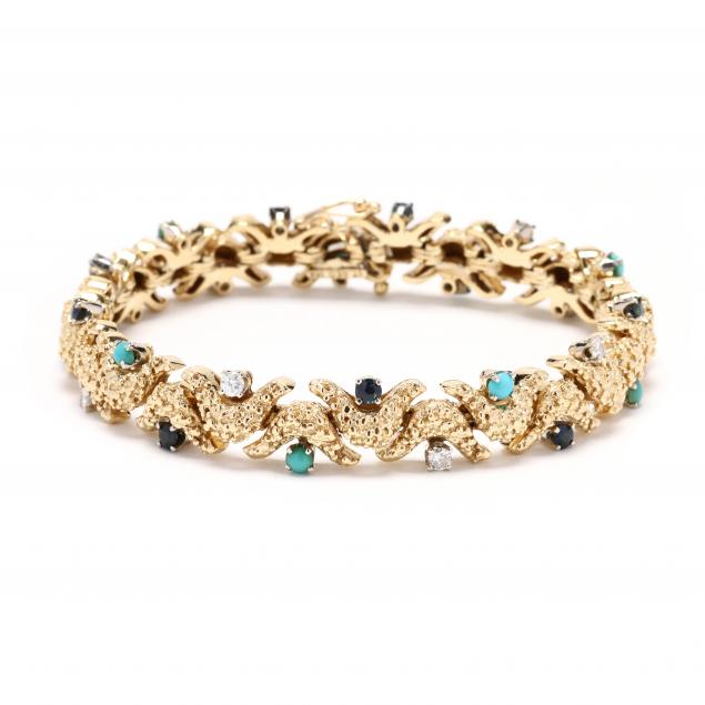 vintage-gold-turquoise-and-diamond-bracelet-st-geo