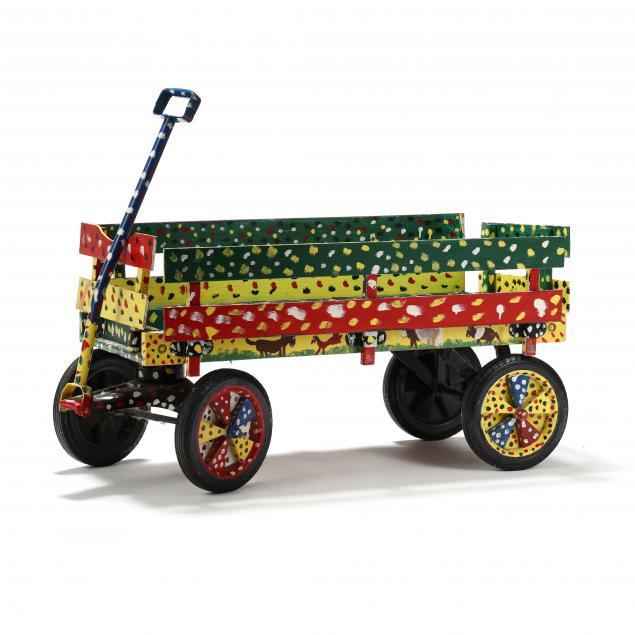 sam-the-dot-man-mcmillan-nc-1926-2018-paint-decorated-wagon